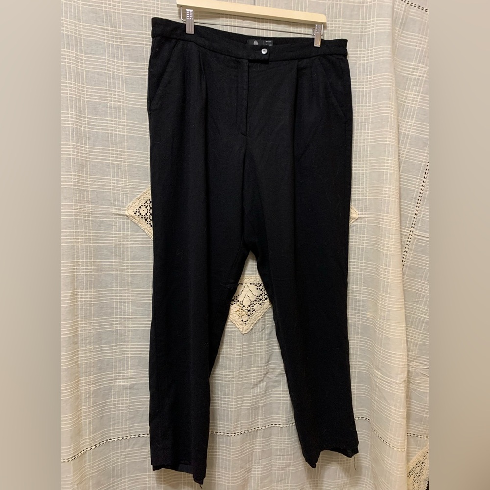Nygard Black Women's Trousers lined Wool 16 plus size quality basics capsule